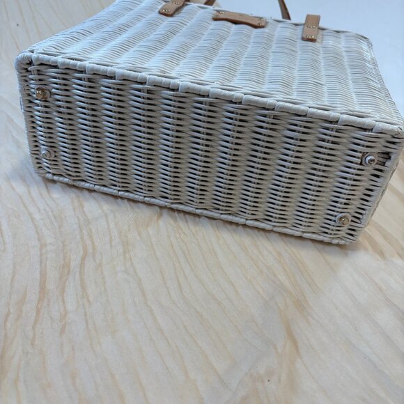 Kate Spade LIMITED EDITION Vintage White Straw Handbags $250 MSRP - Picture 6 of 13